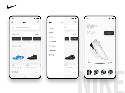 Nike App Redesign ecommerce ios app mobile app design nike shoes