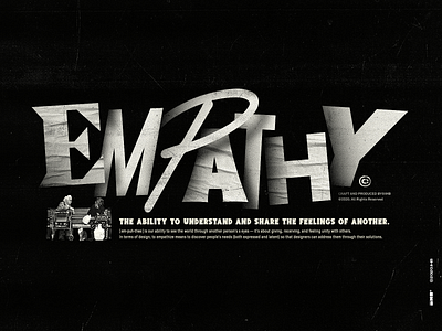 Empathy empathy layout poster typography