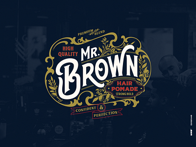Mr.Brown Hair Pomade argan oil argan tree brand identity branding classic hair hairpomade lettering logo men selfcare typography vintage