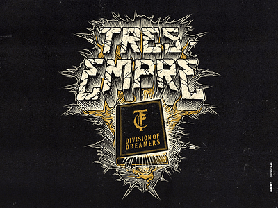 TRES EMPRE II band bold crack graphic illustration merch metal streetwear tshirt tshirtdesign vector
