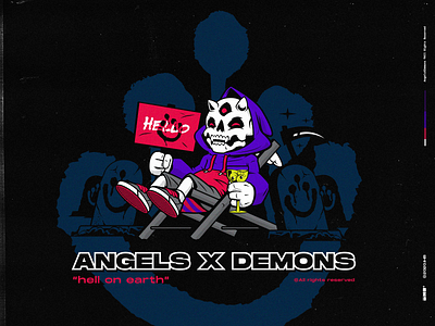 Angels X Demons Tshirt Design