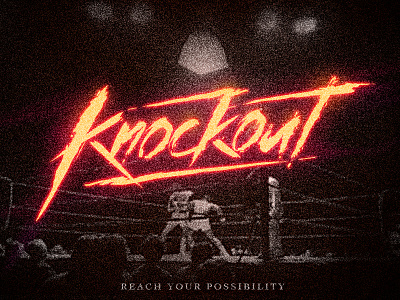Knockout! boxing knockout letters typo typography
