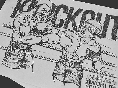 Knockout boxing drawing knockout punch sketch tko