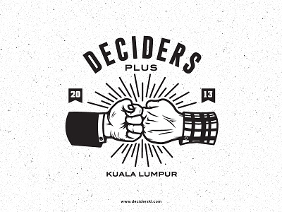 DECIDERS PLUS brofist icon logo logotype trademark vector