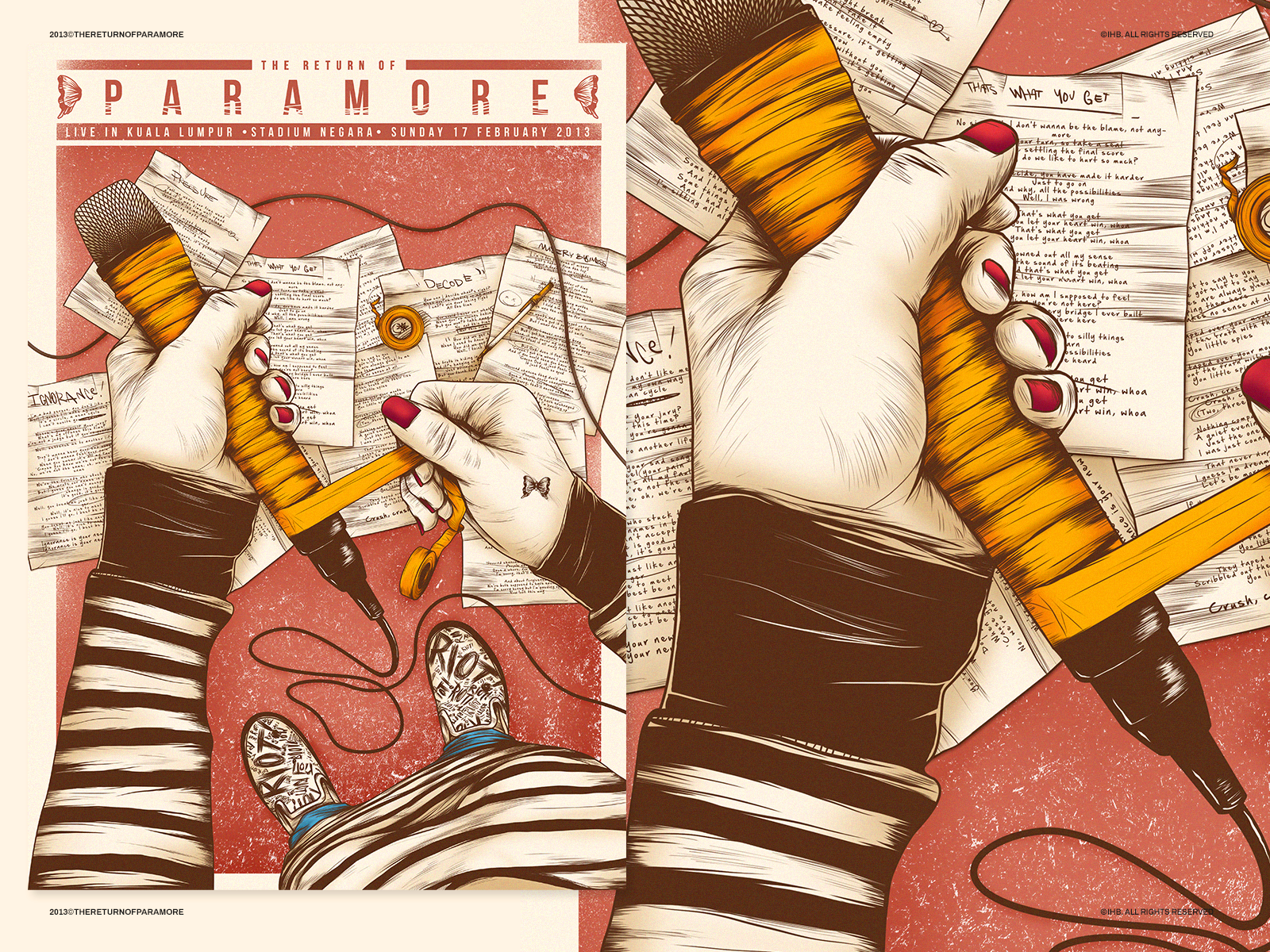 Paramore - Live in Kuala Lumpur illustration kuala lumpur paramore poster