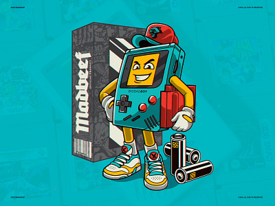BigBadBoy 90s arcade character game gameboy illustration streetwear tshirt vector