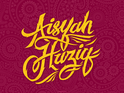 Aisyah & Haziq lettering typo typography wedding