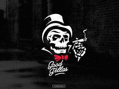 GoodFellas branding goodfellas icon lettering logo logomark skull typo vector