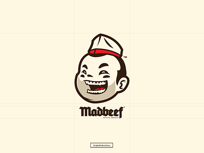 Madkid beef branding character chef icon kid logo logomark mad vector