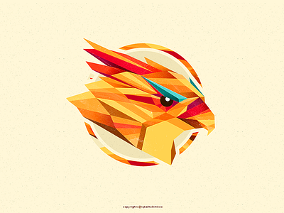 Hawk animal eagle flat hawk poly polygon vector