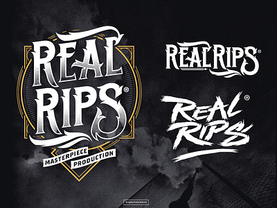 RealRips® logo logotype type typography vape vapor vector