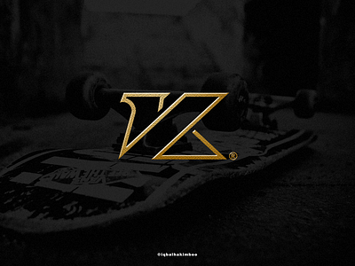 Letter K doodle eagle letter logo malaysia skateboarding streetwear vector