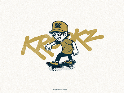 Krookz® KL Skateboarding character illustration kualalumpur logo malaysia mascot skate skateboarding skater vector