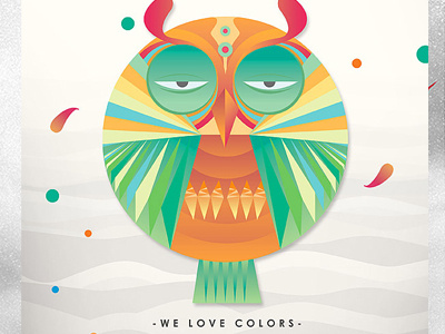 Owl bird colors illustration owl vector