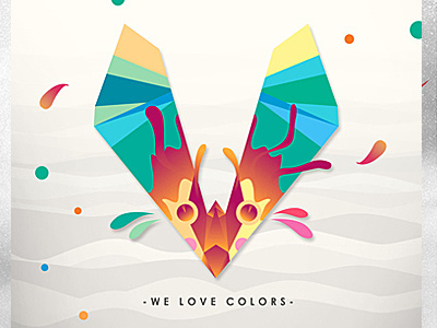 Deer colors illustration vector