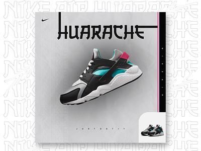 HUARACHE! graphic design nike photoshop poster design shoes social media post