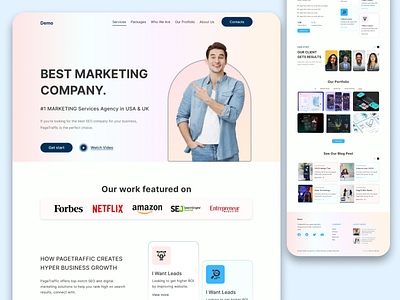 Saas Landing Page design landing page saas saas landing page typography ui ui design user interface ux ux design web design website