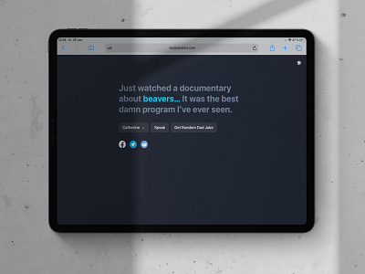 Dadjokesbot Com Dad Jokes Spoken By Text To Speech By Martin Bjeld On Dribbble