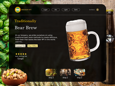 Beer Brewery site web design bar beer beer bar beer brew brew brewery design drink drunk ui бар выпивка пивная пиво пововарня