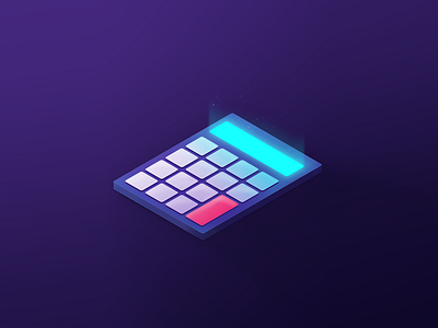 Isometric calculator for my own site calculate illustration isometric neon