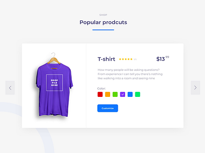 Simple produkt Cardin card ecommerce product shop ui