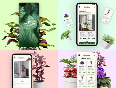 GrowGuru app design branding design graphic design illustration logo prototype ui ux vector