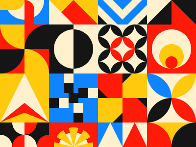 Pattern design 2d abstract art artwork background block branding design flat free geometric mid century mural paper pattern shape square swiss vector