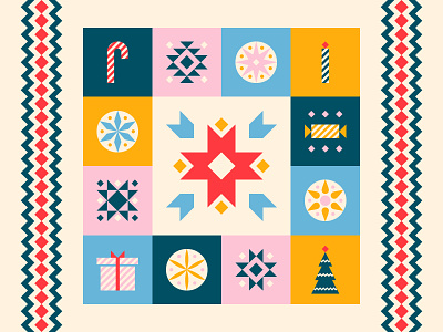 Christmas pattern geometric 2d background card christmas design element flat geometric happy new year holidays mark minimal ornament paper pattern shape stamp vector vintage xmas