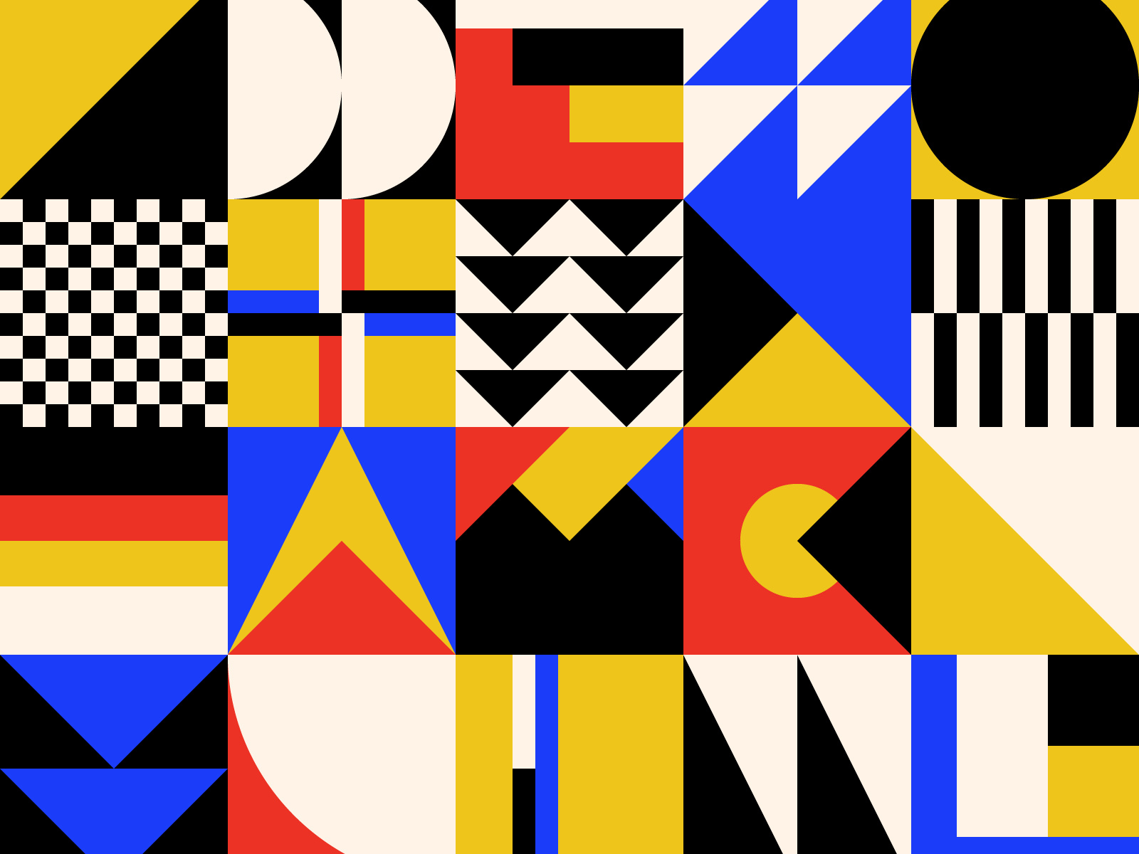 Bauhaus pattern by Neo Geometric 👁️ on Dribbble