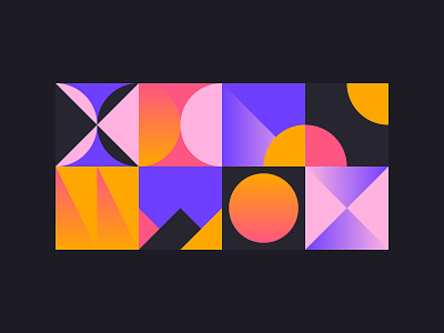 Geometric gradient banner