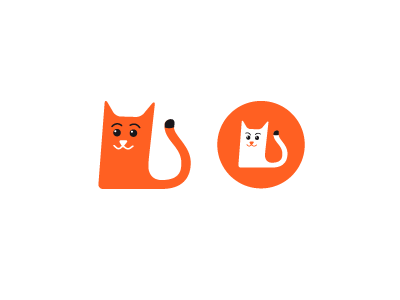 Identity 3 cat identity logo logotype orange