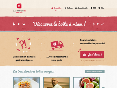 Website big button e commerce gastronomy grunge gudea pacifico pink shop subtle textures website