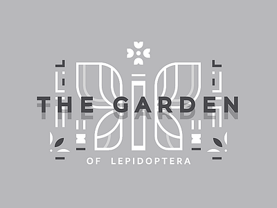 Garden 2d butterfly design garden icon illustration lines logo minimal monochrome typography