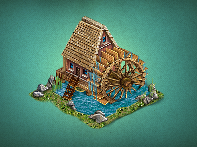 Windmill building game art house