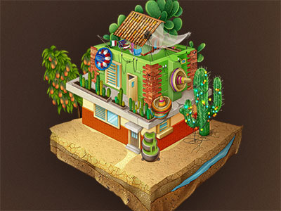 Mexican House building game house item