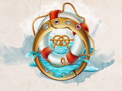 Lifebuoy art game icon item lifebuoy sea slot