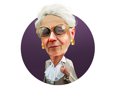 Old Lady character character design illustration