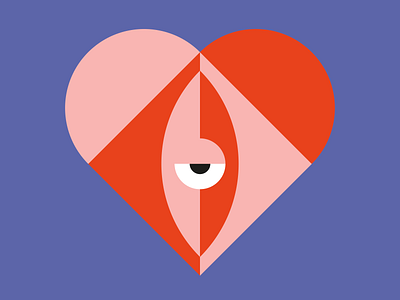 HEART EDUCATION #4 clitoris design eye flat geometry heart illustration illustrator logo minimalist pattern sex vagina vector