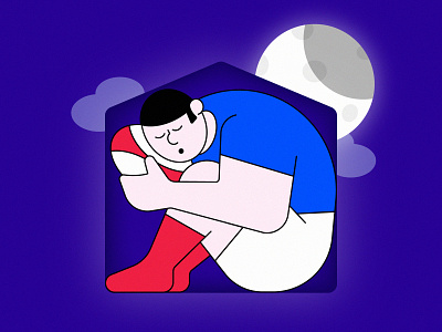 RUGBY QUARANTINE ball design flat illustration illustrator moon quarantine rugby sport stayhome staysafe