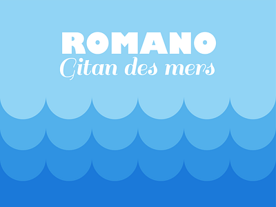 ROMANO design flat geometry illustration illustrator logo minimalist ocean pattern sail sea vector