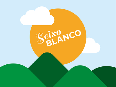 SEIXO BLANCO clouds design flat geometry illustration illustrator logo minimalist mountain pattern sun vector