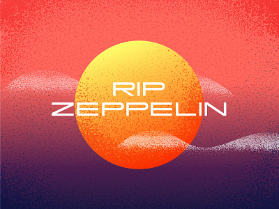 RIP ZEPPELIN clouds design grain illustration illustrator sun sunset