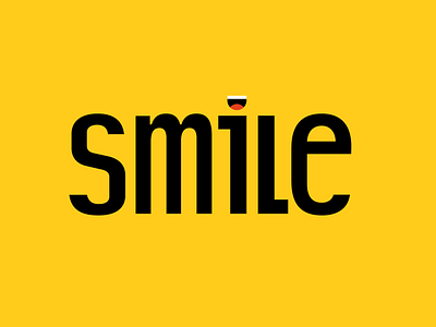 SMILE design illustration illustrator logo smile smiley type typedesign typography vector