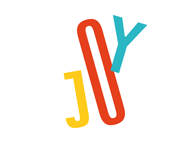 JOY branding design flat illustrator joy joyful logo minimalist playful type typography