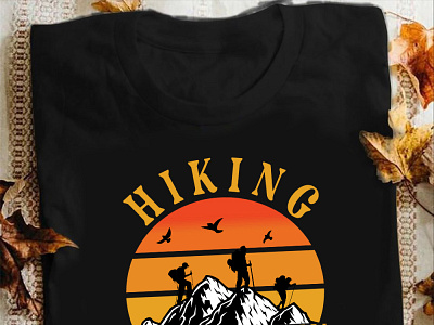 Hiking T-shirt Design, Vintage Sunset T-shirt hiking vintage retro vintage retro sunset