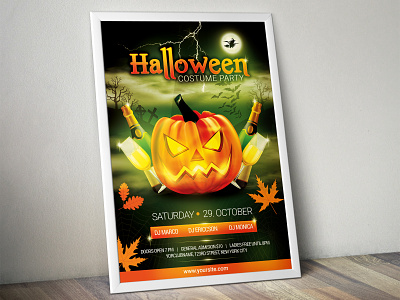 Halloween party poster design flyer graphic design halloween party poster