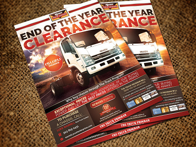 Isuzu trucks flyer design flyer graphic design poster sale truck trucks