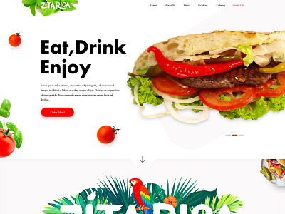 Homepage Banner Design branding drinks food graphic marketing web design