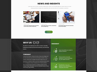 Landing Page Design for 20 TWENTY CAPITAL PERFECT.VISION