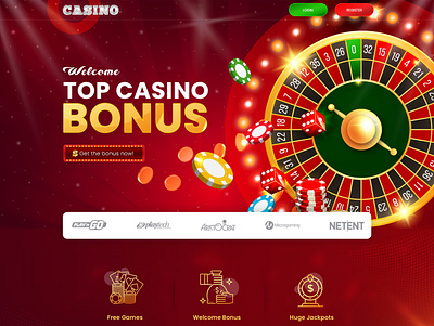 Casino Website Design animation graphic design illustraion photoshop ui ux design webdesign